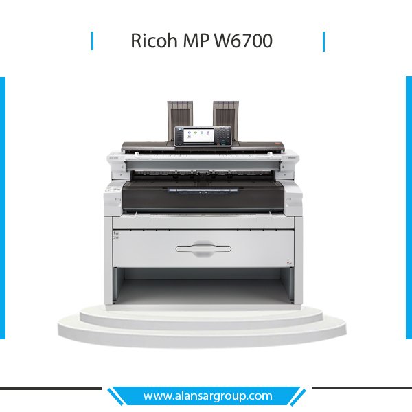 Ricoh MP W6700 ماكينة لوحات هندسية ابيض و اسود -جديدة